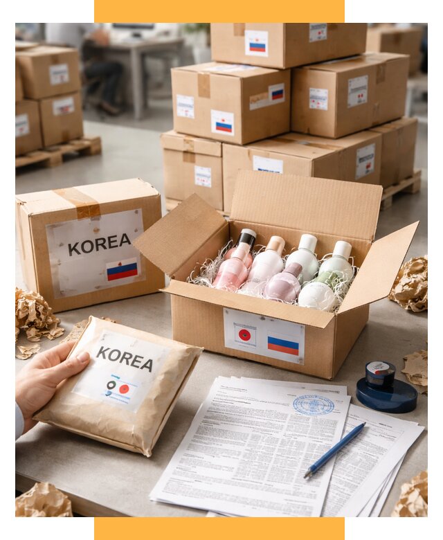 Доставка косметики из Кореи от 8759 р. под ключ | СетСервис-Слб